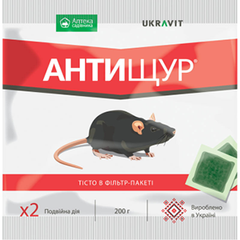 Родентицид Антищур 200г, Аптека садівника - фото упаковки