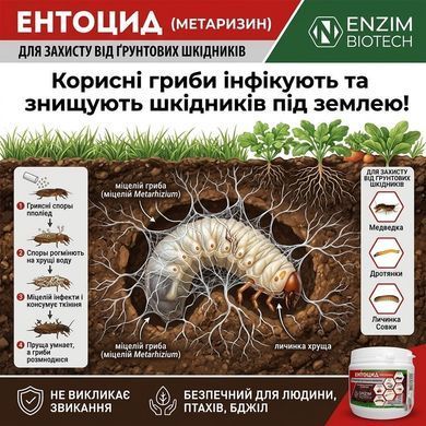 Інсектицид біологічний Ентоцид 100 г, Ензим Агро - фото упаковки