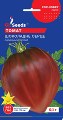 Насіння томатів Шоколадне серце 0.1г, GL Seeds - фото упаковки