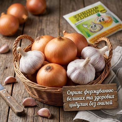 Комплексный препарат Луковичка Чесночок 20 г, Агроопт - фото упаковки