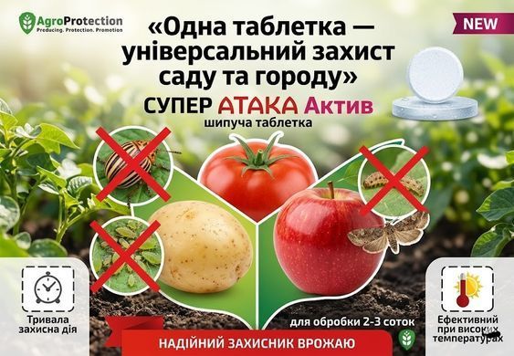 Инсектицид Супер Атака Актив 1 таблетка, AgroProtection - фото упаковки